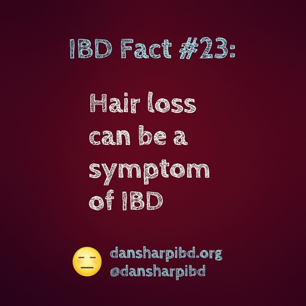 Hair loss can be a symptom of IBD